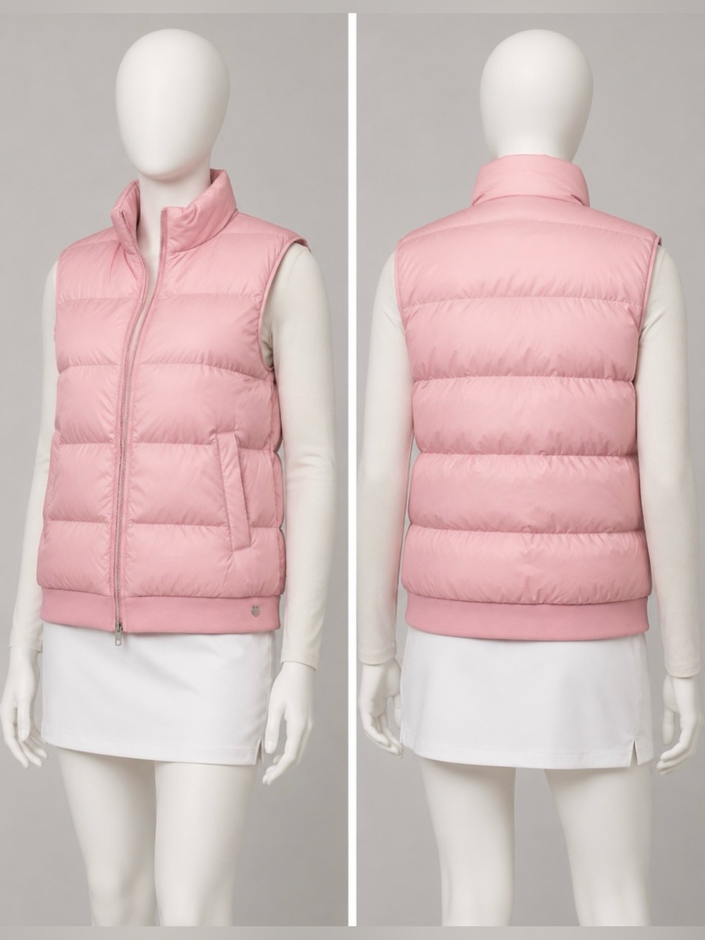 Greyson Scarlett Light Pink Women's EOS Puffer Jacket Zipper Vest NWT sz XL